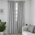 VILBORG Room darkening curtains, 1 pair, grey, 145x300 cm