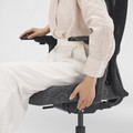 JÄRVFJÄLLET Office chair with armrests, Gunnared dark grey