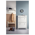 HEMNES Shoe cabinet with 2 compartments, white, 89x127 cm
