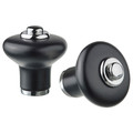 KLINGSTORP Knob, black/chrome-plated, 23 mm