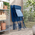 SUNDSÖ Table and 2 folding chairs, outdoor dark blue/dark blue, 65x65 cm