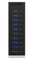 RaidSonic Active 10-port USB 3.0 Hub Aluminium Case