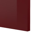 METOD High cabinet with shelves, black Kallarp/high-gloss dark red-brown, 40x37x200 cm