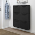 TRONES Shoe/storage cabinet, black, 52x39 cm