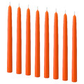 KLOKHET Unscented candle, orange, 25 cm, 8 pack