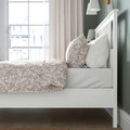 HEMNES Bed frame with mattress, white stain/Åkrehamn medium firm, 140x200 cm