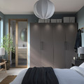 PAX / FORSAND Wardrobe combination, dark grey/dark grey, 200x60x201 cm