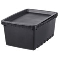 UPPSNOFSAD Storage box with lid, black, 25x17x12 cm/4 l