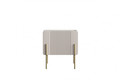 Bedside Table Nightstand Malmi 45 cm, cashmere, crema bianca, gold legs