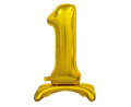 Foil Balloon Number 1 Standing, gold, 74cm