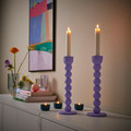 ELDIGHET Candlestick/candle holder, lilac, 27 cm