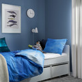 BLÅVINGAD Duvet cover and pillowcase, ocean pattern/blue, 150x200/50x60 cm