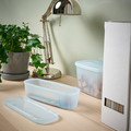 RYKTA Storage box with lid, transparent, 9x24x7 cm/0.5 l