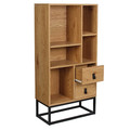 Shelving Unit with Shelves & Drawers Abbott, oak/black