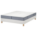 LYNGÖR Divan bed, Vesteröy firm/medium firm/light blue white, 160x200 cm