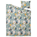 FÄLTGRÄSMOTT Duvet cover and pillowcase, multicolour/flower pattern, 150x200/50x60 cm