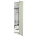 METOD / MAXIMERA High cabinet with cleaning interior, white/Stensund light green, 40x60x200 cm