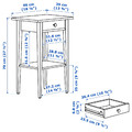 HEMNES Nightstand, white stain, 46x35 cm