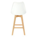 Bar Stool Norden Wood, low, PP, white