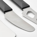 SKÄRLÅNGA Cheese knife set of 3, stainless steel/black