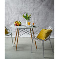 Table DTW 100cm, white/wood