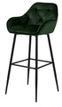 Bar Stool with Backrest Brooke VIC, green