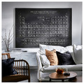 BJÖRKSTA Picture with frame, periodic table/aluminium-colour, 200x140 cm