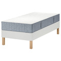 LYNGÖR Divan bed, Valevåg medium firm/light blue white, 90x200 cm