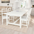 NORDVIKEN / NORDVIKEN Table and 6 chairs, white, white, 210/289x105 cm