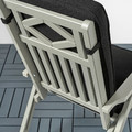 JÄRPÖN/DUVHOLMEN Seat/back cushion, outdoor, anthracite, 116x45 cm