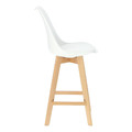 Bar Stool Norden Wood, low, PP, white