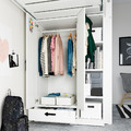 SMÅSTAD Loft bed, white birch/with desk with 3 drawers, 90x200 cm