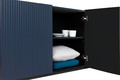 Four-Door Cabinet Nicole 200 cm, dark blue, black legs