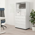 GALANT Storage combination with drawers, white, 80x160 cm