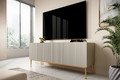 TV Cabinet Nicole 150 cm, cashmere/gold legs