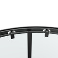 GoodHome Shower Enclosure Ledava, semi-circular, 90 x 90 x 185 cm, matt black/transparent