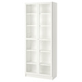 BILLY / OXBERG Bookcase with glass-doors, white/glass, 80x42x202 cm