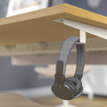 MITTZON Desk, oak veneer/white, 140x80 cm