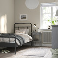 STJÄRNÖ Bed frame, anthracite/Luröy, Standard Single