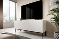 TV Cabinet Nicole 150 cm, matt white/black legs