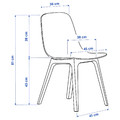 EKEDALEN / ODGER Table and 2 chairs, oak/white beige, 80/120 cm