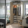 PAX / BERGSBO Wardrobe combination, grey-beige/grey-beige, 100x60x236 cm