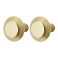 GoodHome Kitchen Cabinet Handle Nutmeg, round pull, 32 mm, 2 pack