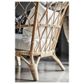 STOCKHOLM 2017 Armchair with cushion, rattan/Gräsbo white, 87x81x79 cm