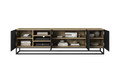 TV Cabinet Asha 200 cm, metal legs, artisan/matt black