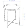 GLADOM Tray table, white, 45x53 cm