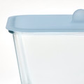 IKEA 365+ Food container with lid, rectangular glass/silicone, 1.8 l