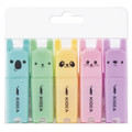 Kidea Mini Highlighters Animals 5 Colours