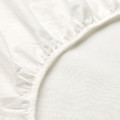 BALSAMPOPPEL Fitted sheet, white, 90x200 cm