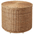 TOLKNING Pouffe with storage, handmade rattan